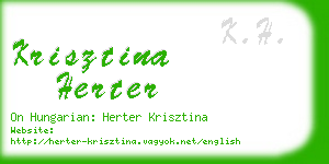 krisztina herter business card